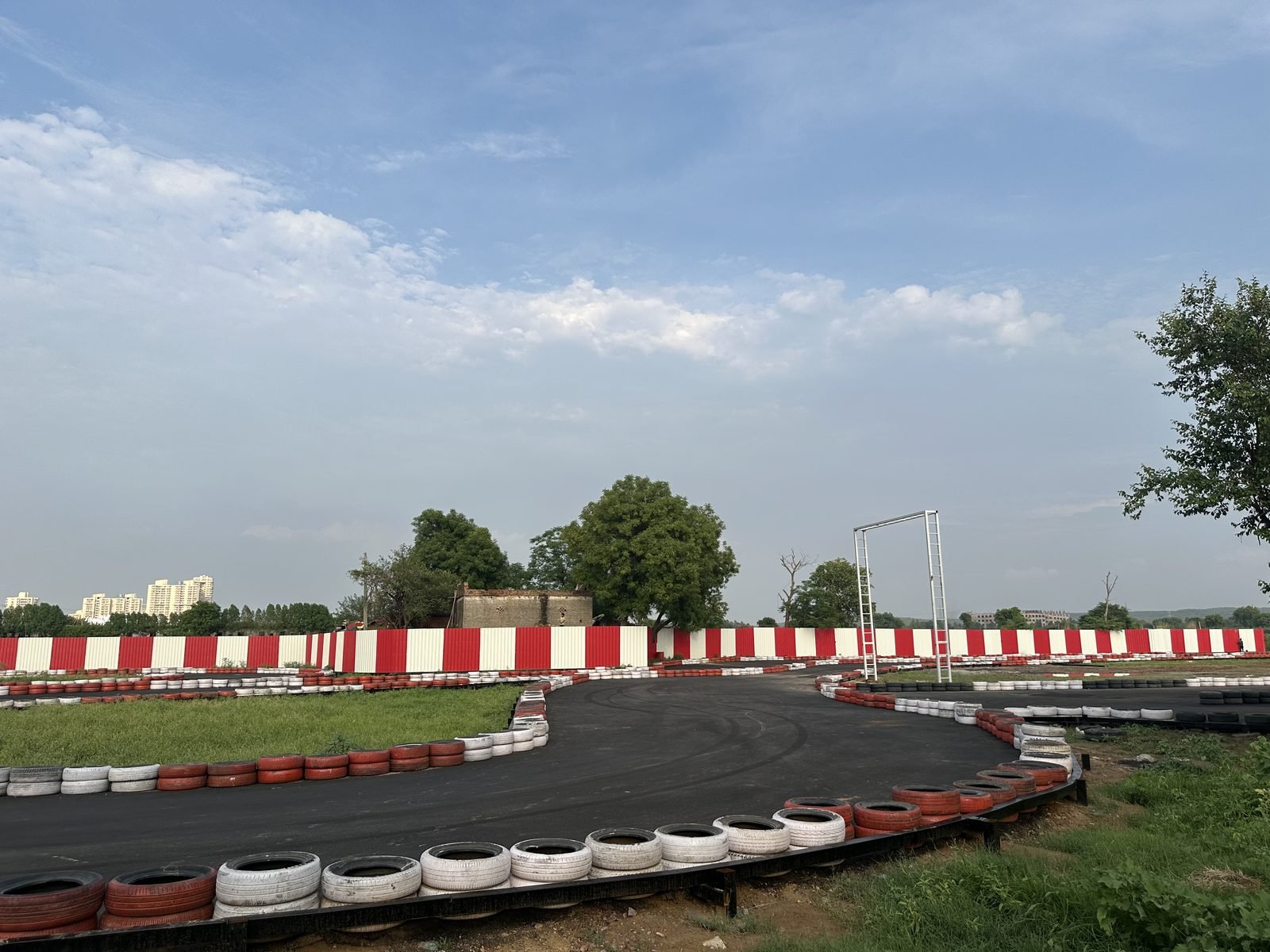 Karts on the 1,050 metre circuit at F9 Go Karting Sector 68 Gurgaon
