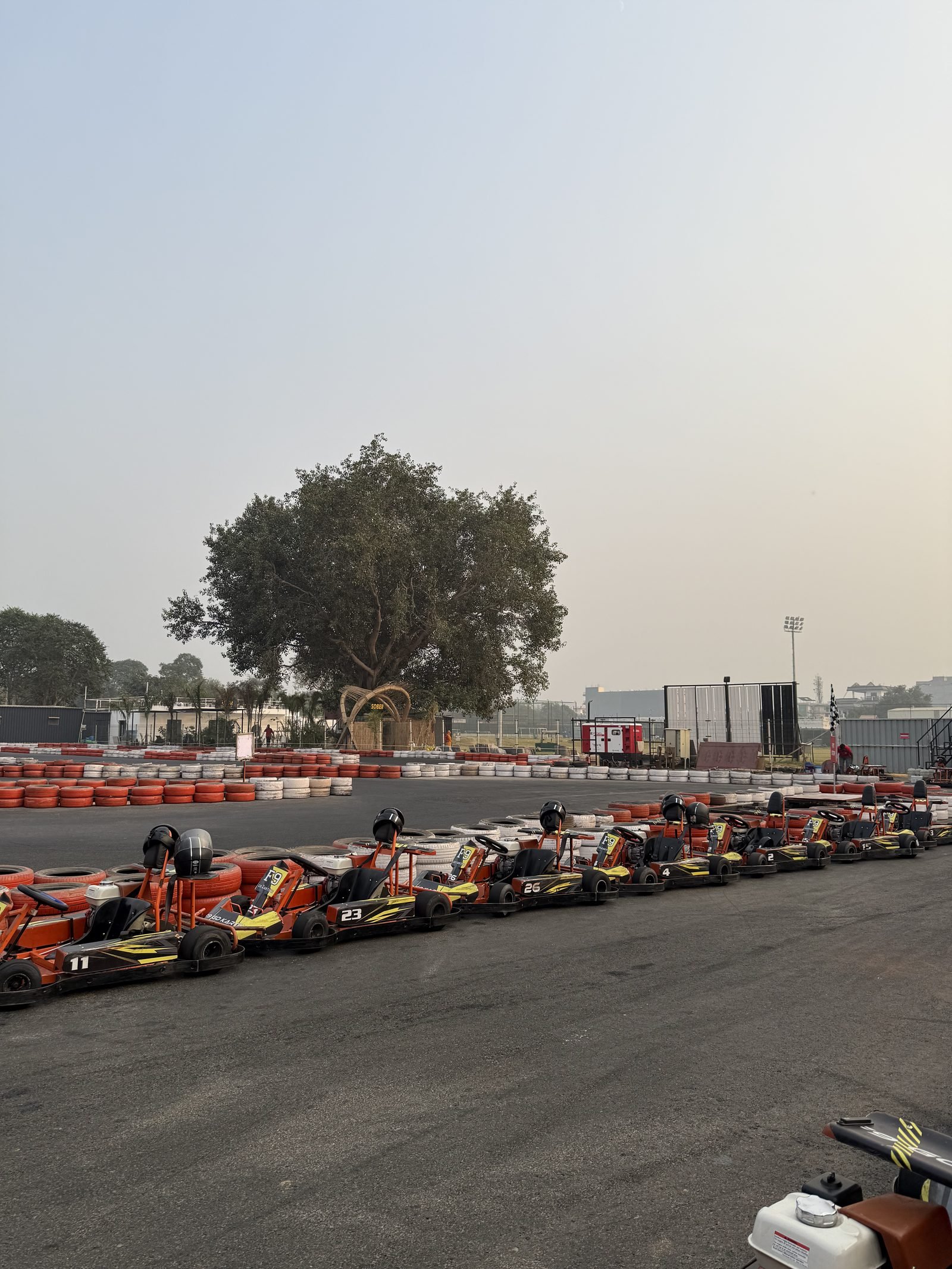 Go karting Gurgaon comparison: karts on track at an F9 circuit